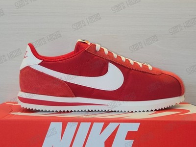Nike Cortez Gym Red Whie Sail swoosh Suede Nylon Classic Unisex
