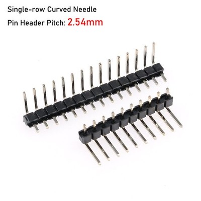 Right Angle Single Row Strip PCB Connector 2.54mm 1*2 to 1*40Pin Male Header Pin