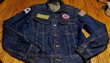 Pre-1970 Lee- RIDERS Women's Jean Jacket-Vintage-Denim-Embellished Patches-101-J