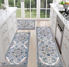 Hebe Farmhouse Kitchen Rugs Sets Of 3 Non Slip Washable Kitchen Rugs And Mats Bo