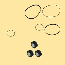 Riemen Andruckrolle = Kit 1 für Technics RS-TR 232 Cassette Deck