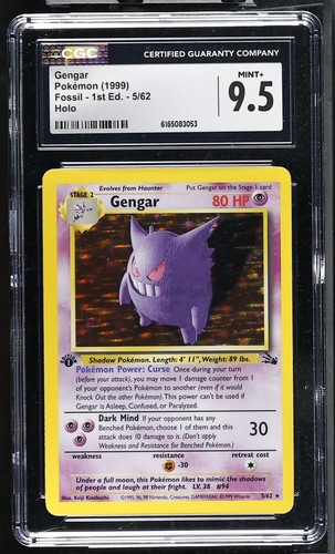 Gengar (1st Edition) graded CGC 9.5 for sale on eBay