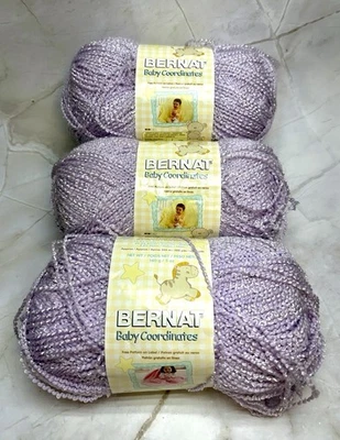 Bernat Baby Coordinates Yarn Soft Mauve Purple 3 Skeins - Image 1 of 2