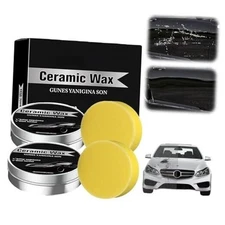 2PCS Titanium Ceramic Wax Cream for Cars,2025 Strong Protection Car Coating