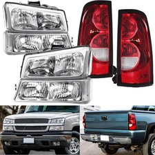 Headlights and Tail Lights Assembly Set For 2003 2004 2005 2006 Chevy Silverado
