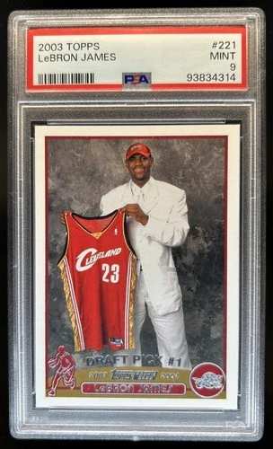 2003-04 Topps LeBron James Rookie RC #221 Cavaliers PSA 9