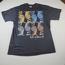 VTG Rolling Stones Black 1989 Steel Wheels USA Tour Sz XL Double Sided T-Shirt