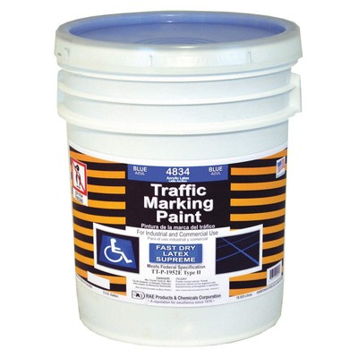 RAE 4834 Traffic Zone Marking Paint,5 gal,Blue 6GAN4