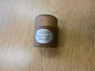 E.L. Wisor's Compact Slate Turkey Call 2'' x 2 5/8'' Good Condition Used