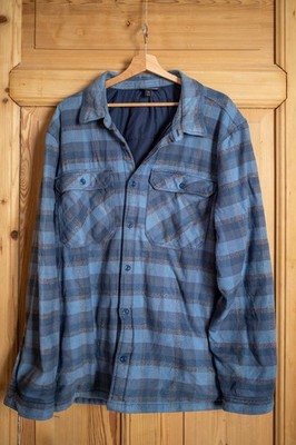 Patagonia Hemdjacke XXL Blau Kariert Gefüttert Overshirt Outdoor Shirt Jacket