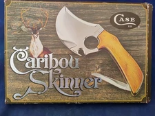 CASE XX USA  1981 CARIBOU SKINNER FIXED BLADE KNIFE W/FOLDING CLIP POINT BLADE