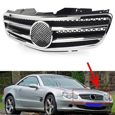 Kühlergrill Kühlergitter Grill für Mercedes Benz R230 W230 2003-206 SL500 SL600 Kühlergrill Kühlergitter Grill für Mercedes Benz R230 W230 2003-206 SL500 SL600