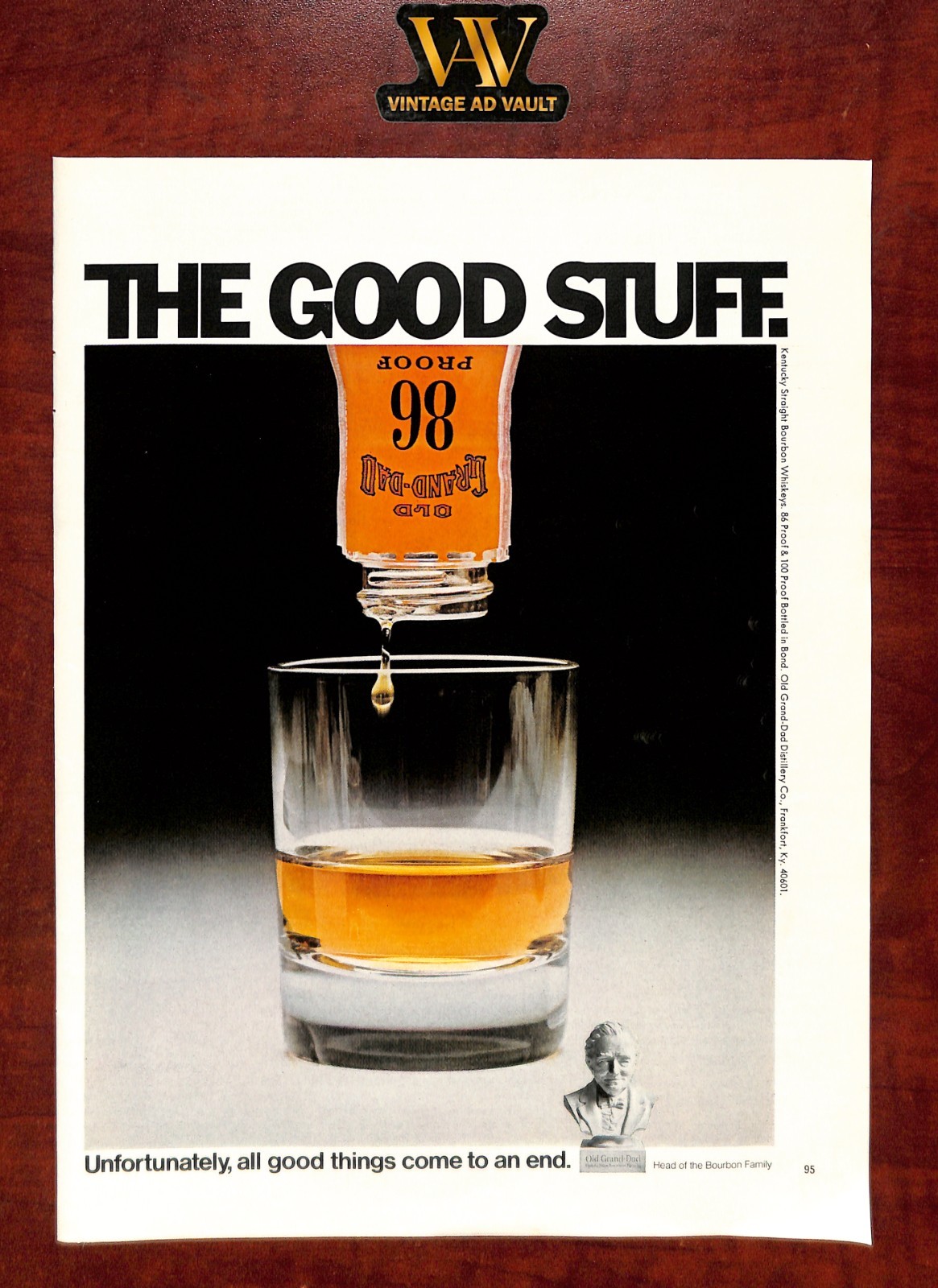 Old Grand-Dad Bourbon Vintage Print Ad - The Good Stuff