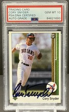 1989 Upper Deck Baseball Cory Snyder Autograph PSA/DNA Auto 10 Indians #170 cc17