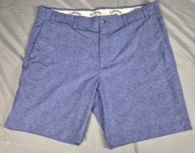 Callaway Men's Golf Shorts Blue Peacoat Micro Print Opti-Dri Stretch Size 40