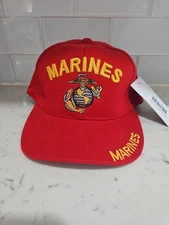 U.S. Marines Shadow Embroidery Red Cap Adjustable New W Tags Officially Licensed
