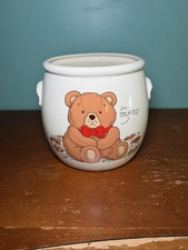 1985 Treasure Craft “I'm Stuffed” Teddy Bear Cookie Jar Made in USA 9" Tall