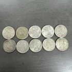 Lot of 10 Peace silver Dollars 90% Silver Various Dates