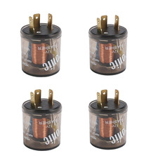 4 Pcs 12V 3 Pin Electronic LED Flasher Relay round Heavy Duty Electronic Turn Si