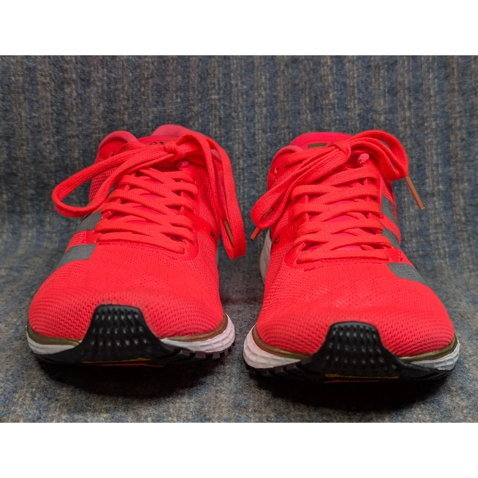 Adidas Adizero Zapatos para Correr Juveniles Naranja Neón Ligero Entrenamiento Tenis Foto 3 de 4