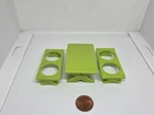Vintage Fisher Price little people lime green picnic table with benches