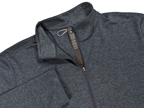 Lululemon Soft Jersey Half Zip Men XL Heathered Classic Navy Blue Pullover