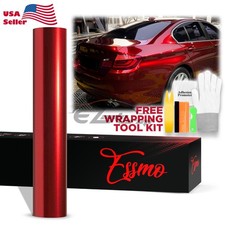 Essmo Pet Super Gloss Metallic Gem Red Car Vehicle Vinyl Wrap Decal Like Paint
