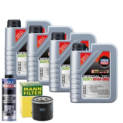 Motoröl 5W30 LIQUI MOLY Special Tec Dx1 4L +MANN Ölfilter +Spülung