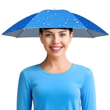 Fishing Umbrella Hat Lightweight HandsFree Sun Rain Cap for Outdoor