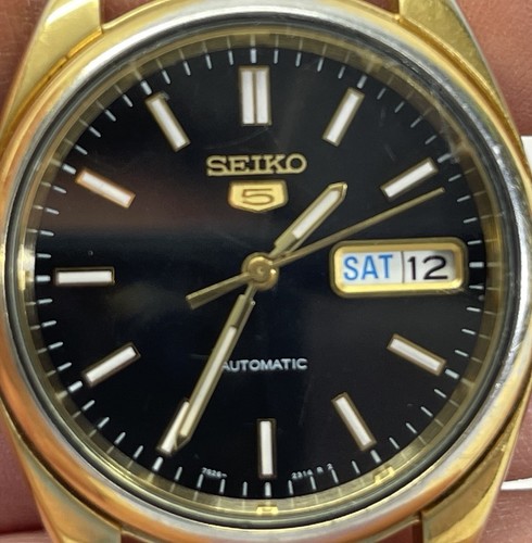 Seiko 5 Automatic 7S26-0430 A4 Black 21 Jewels 7S26B - No Band - Works - Picture 7 of 12
