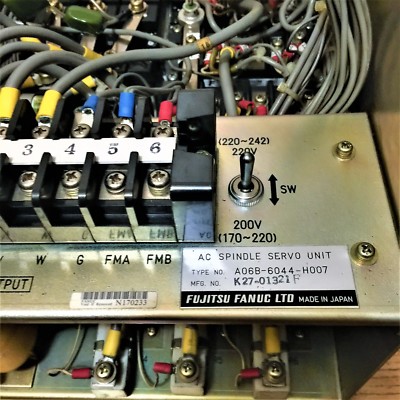 FUJITSU FANUC A06B-6044-H007 AC SPINDLE SERVO UNIT K27-01321F