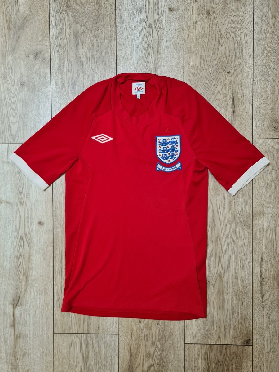 ENGLAND 2010 2012 AWAY FOOTBALL SHIRT SOCCER JERSEY RED szS/XS/34