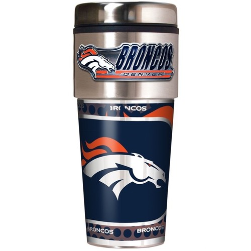 NFL Team Steel Travel Tumbler Coffee Mug with Hi-Def Metallic Graphic16 Once - Picture 7 of 37