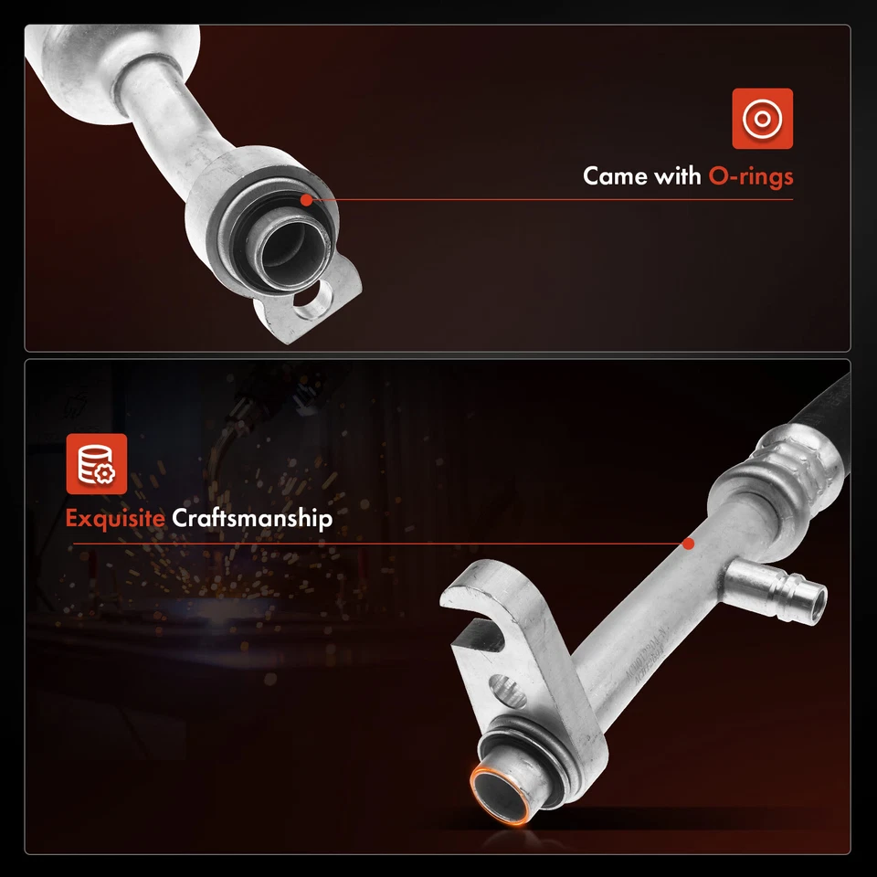 A/C Refrigerant Suction Hose for Chevrolet Silverado 2500 HD 3500 GMC V8 6.0L - Image 3 of 4