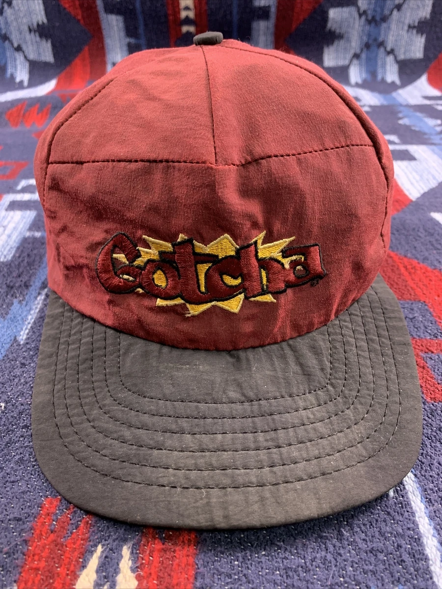 Gotcha Surf Vtg Snapback Hat Cap Skateboard beach Made USA 80s Logo surfboard