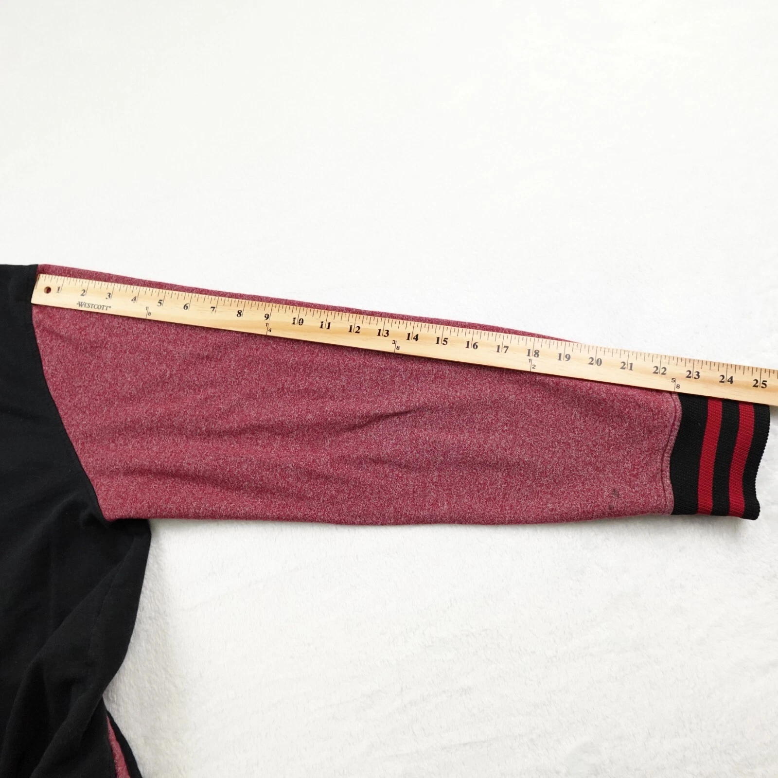 Marvel Deadpool Varsity Jacket Men Large Black Red Snap Front Cotton Blend