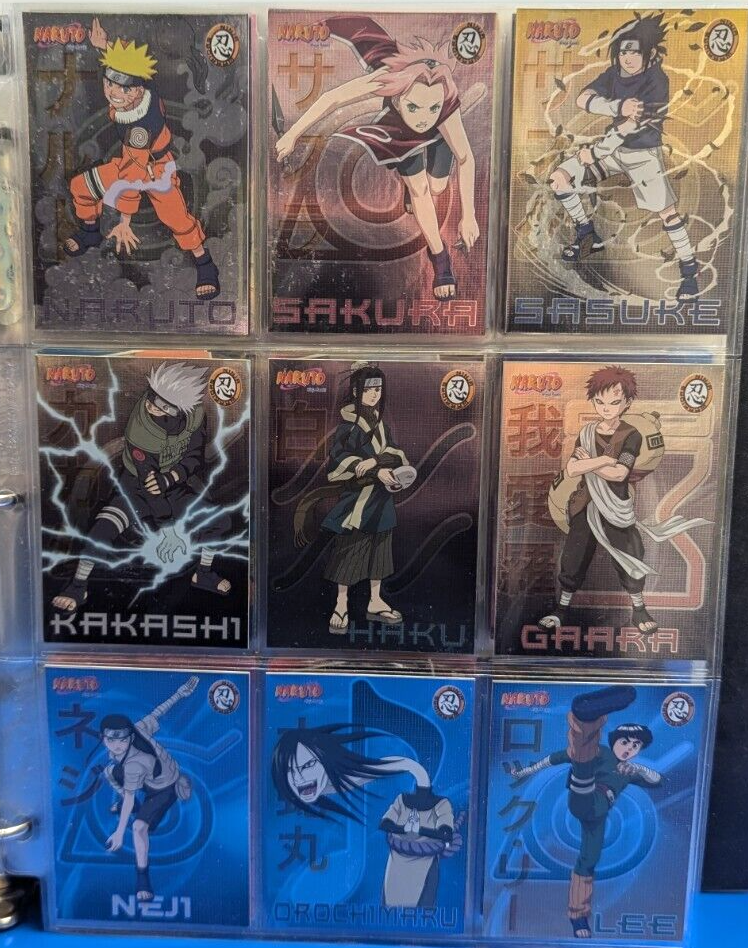 PANIN1 NARUTO NINJA RANKS 72 CARD BASE & WAY OF THE NINJA 108 BASE
