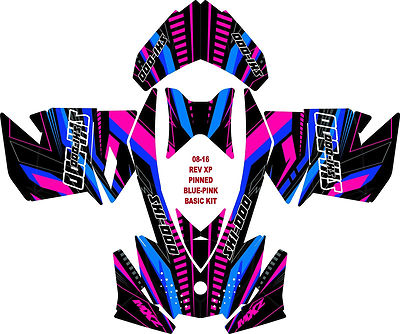 SKI DOO SNOWMOBILE WRAP KIT REV,XP, XR,XS,XM 03-16 PINNED DECAL STICKER 