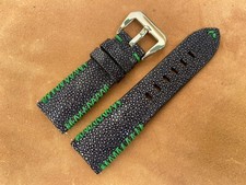 Black Stingray Watch Strap Band 16mm 18mm 19mm 20mm 21mm 22mm 23mm 24mm 26mm