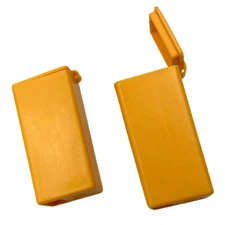 Vintage Tupperware NOS Yellow Tooth Brush Cover Holder Travel Camping Set of 2