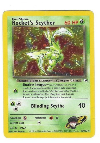 Rocket's Scyther 013/132 Gym Heroes Holo