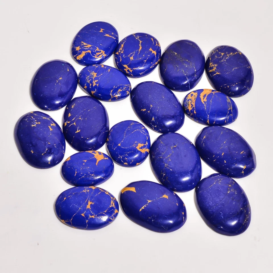 Lapis Lazuli Loose Gemstone Lab Created Cabochon Top Semiprecious Gemstone - Image 2 of 4
