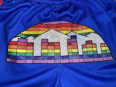 Mitchell Ness Denver Nuggets 1991 Hardwood Classics 75th Anniversary Swingman Shorts Smsh1200 Dnu91pppblue Blue