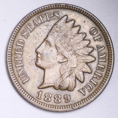 1889 Indian Head Small Cent CHOICE BU FREE SHIPPING E155 ANL