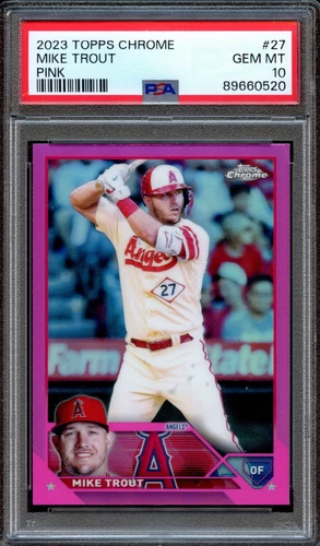 BB - 2023 Topps Chrome - Pink - #27 - Mike Trout - PSA 10