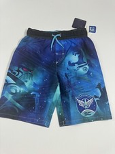 Disney Pixar-Boys Lined Lightyear Swim Trunks Sz M