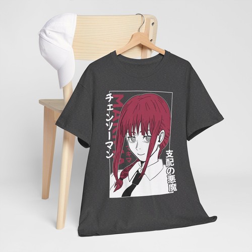 Makima Chainsaw Man Shirt Anime Tee T-Shirt Pochita Horror Manga Otaku Denji CSM - Picture 37 of 68