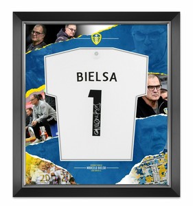 leeds united framed shirt