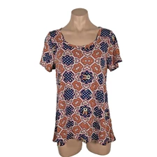 Lularoe Classic T Tee Top Gray Pink Aztec Geometric shirt Blouse Unicorn M