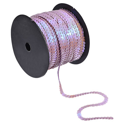 100 Yards 6 mm flache Paillettenstreifen Spangle Paillette Saite Paillettenborte lila